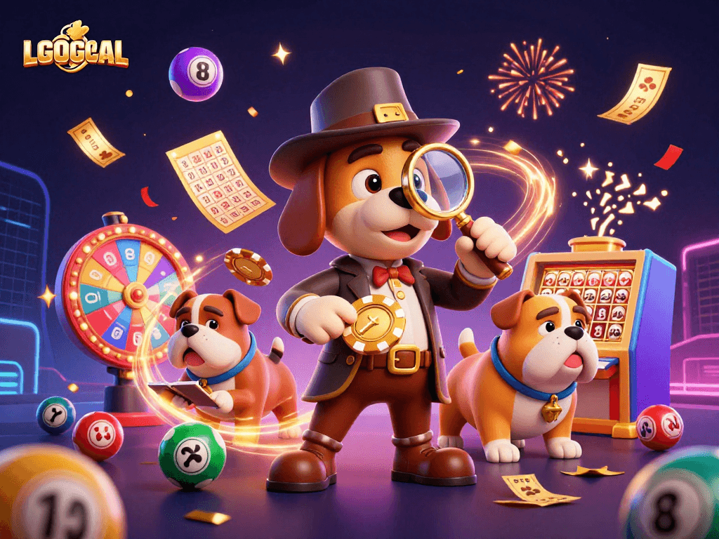 Experience the thrill of gaming with LGOGOAL in this vibrant casino scene.