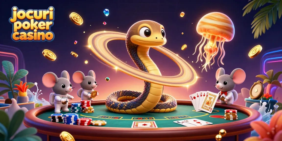 Joacă jocuri poker casino cu personaje îndrăznețe și elemente fascinante dintr-o lume 3D plină de aventura.