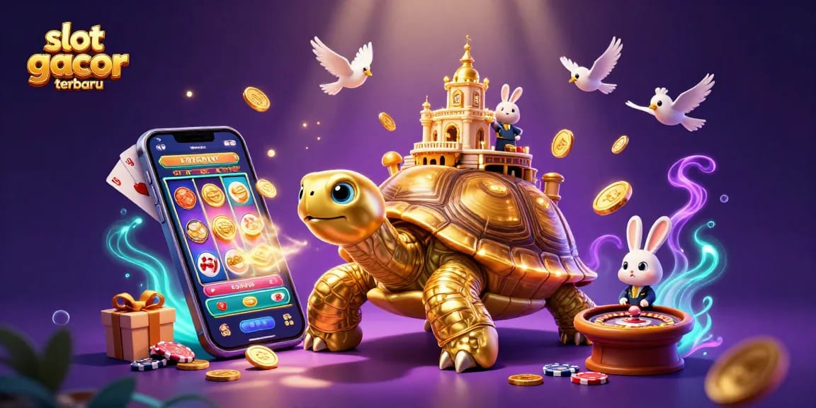 Experience the thrill of slot gacor terbaru with golden coins and vibrant game elements.