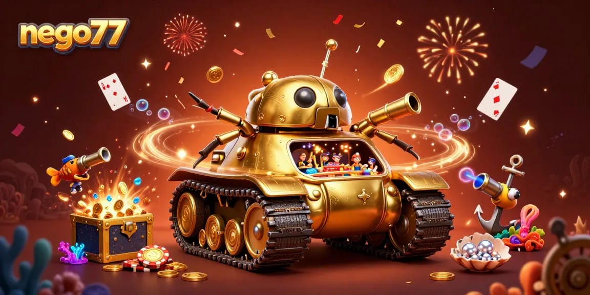 Experience the excitement of nego77 in this dynamic casino scene with vibrant treasures and exhilarating action.