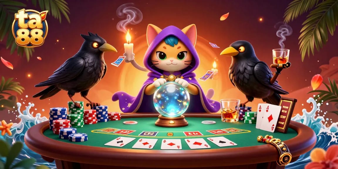 Engage in exciting gameplay at ta 88 with vibrant poker scenes and mystical characters.