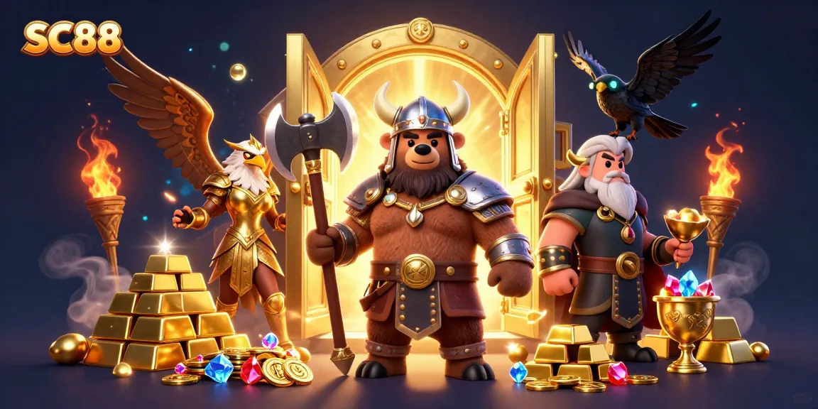 Engage in thrilling gameplay with SC88's dynamic Viking and Valkyrie casino adventure.