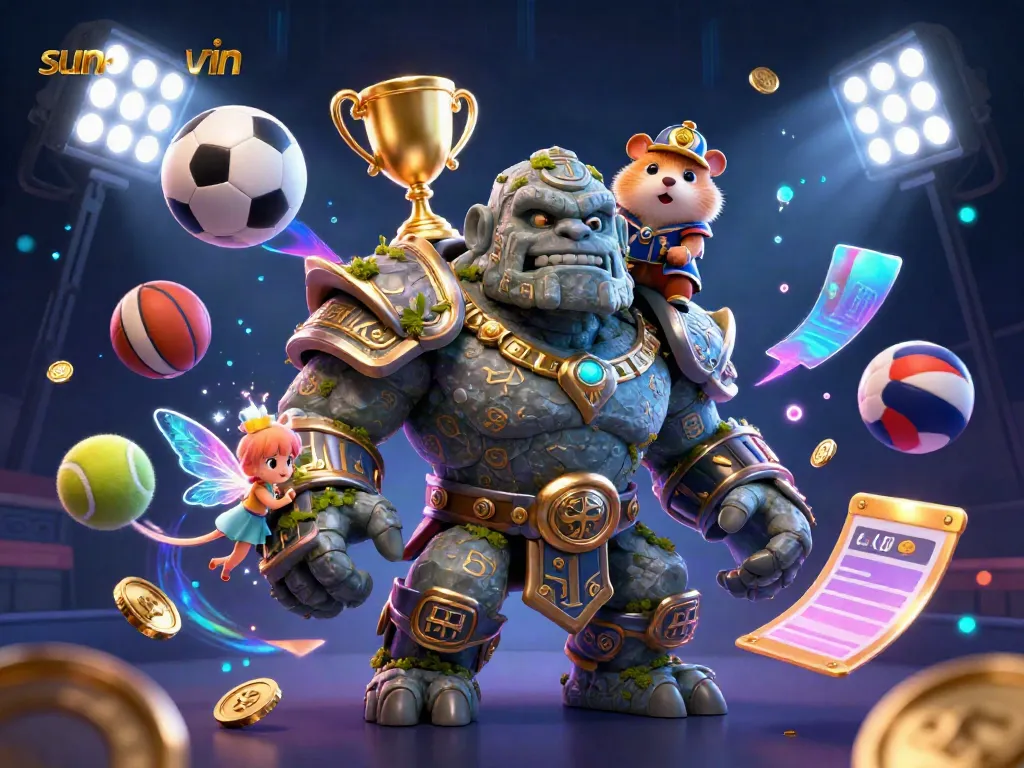 Engage with sunwin's captivating 3D gaming experience featuring vibrant characters and elements.