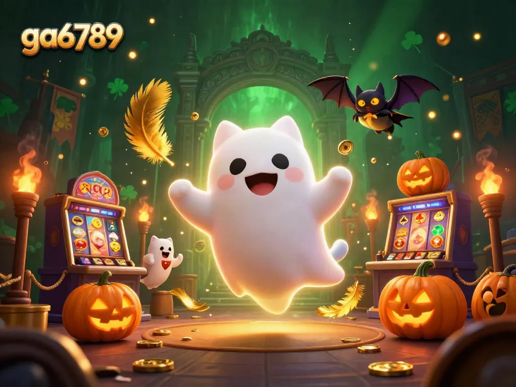 Experience the thrilling world of ga6789 ghostly gaming with vibrant 3D characters and atmospheric casino elements.