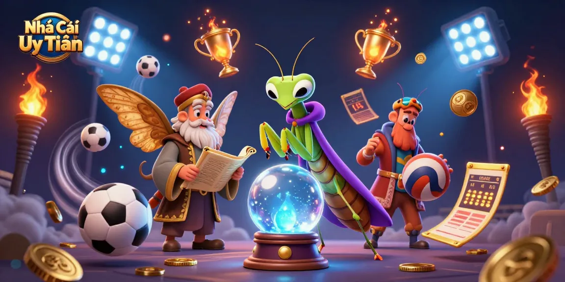 Experience the magic of Nhà Cái Uy Tín with a captivating fortune teller and sports elements.