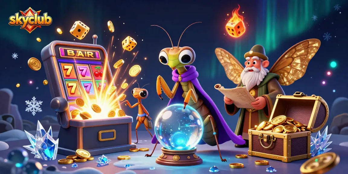 Engage in thrilling fish shooting at skyclub's dynamic online casino, featuring 3D colorful elements.