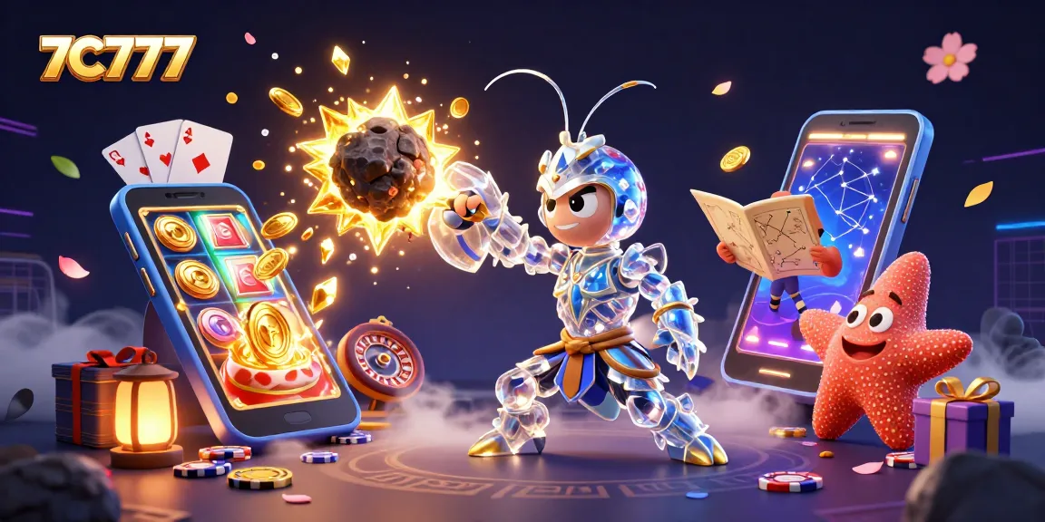 Experience the excitement of 7C777 with a galactic samurai in a vibrant casino universe.
