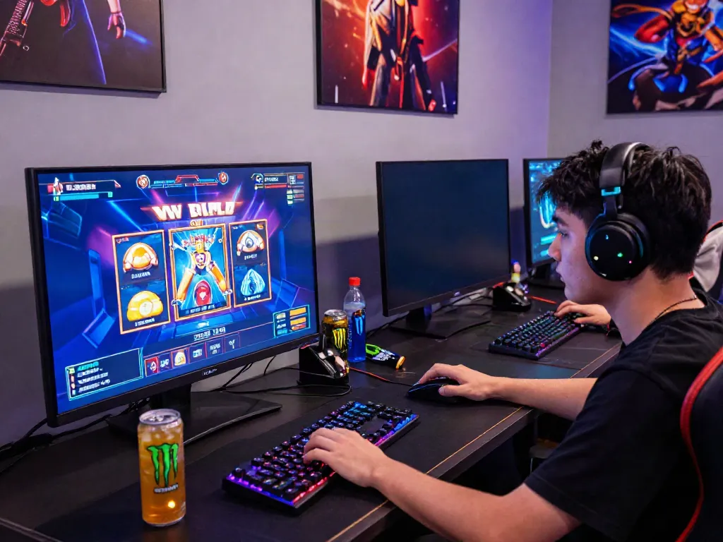 Player engaged in high-speed slot gaming experience on qqmacan platform with vibrant visuals.