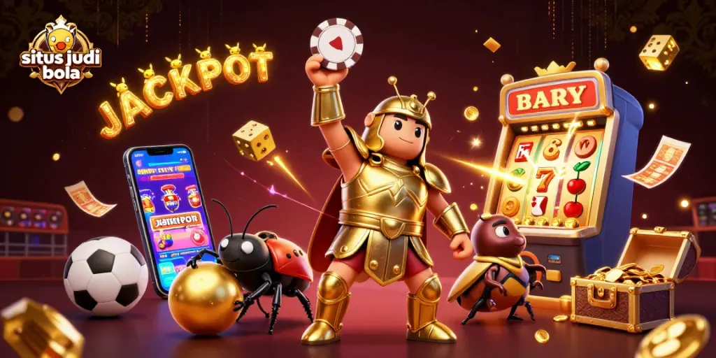 Engage in the excitement of situs judi bola with colorful lottery elements and vibrant casino themes.