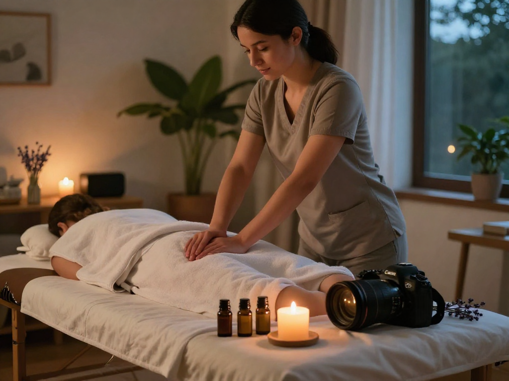 Experience soothing 구리출장마사지 in a serene home setting with a professional therapist and calming atmosphere.