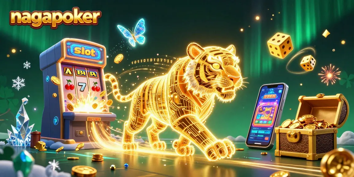 Experience the excitement of nagapoker slot with vibrant gaming elements, including jackpots and coins!