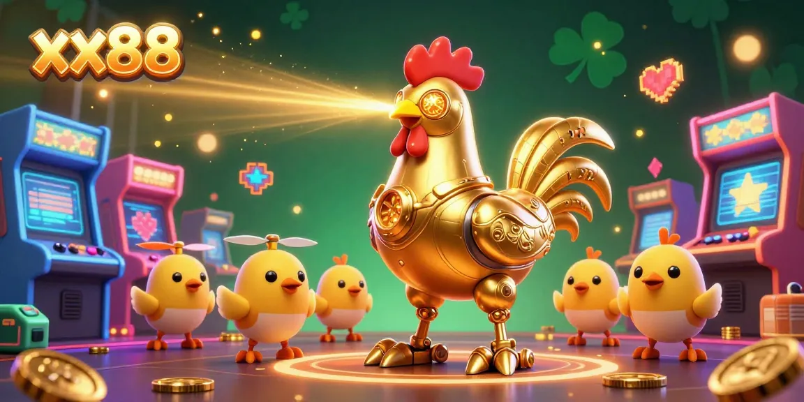 Engage in thrilling gameplay and betting at xx88 with a vibrant, detailed 3D casino illustration.
