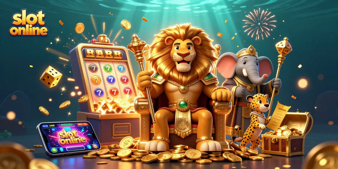 Experience thrilling wins in slot online with a fierce lion king and dynamic casino elements.