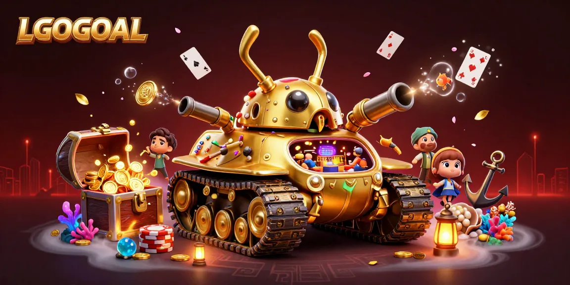 Engage in exciting gameplay at LGOGOAL with a vibrant 3D casino illustration featuring unique gaming elements.