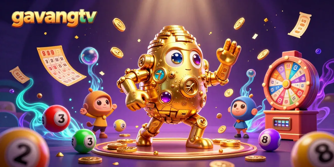 Experience fun with gavangtv's 3D cartoon illustration showcasing lively casino elements.