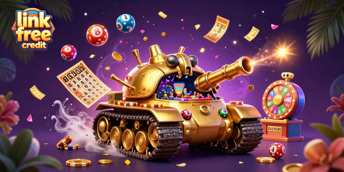 Engage with link free credit opportunities in this vibrant 3D casino scene full of dynamic elements.
