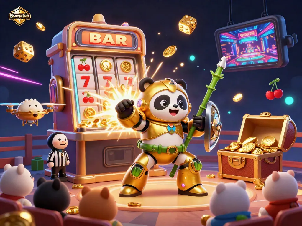 Experience thrilling gameplay at Sumclub with dynamic cartoon casino action and vibrant visuals.