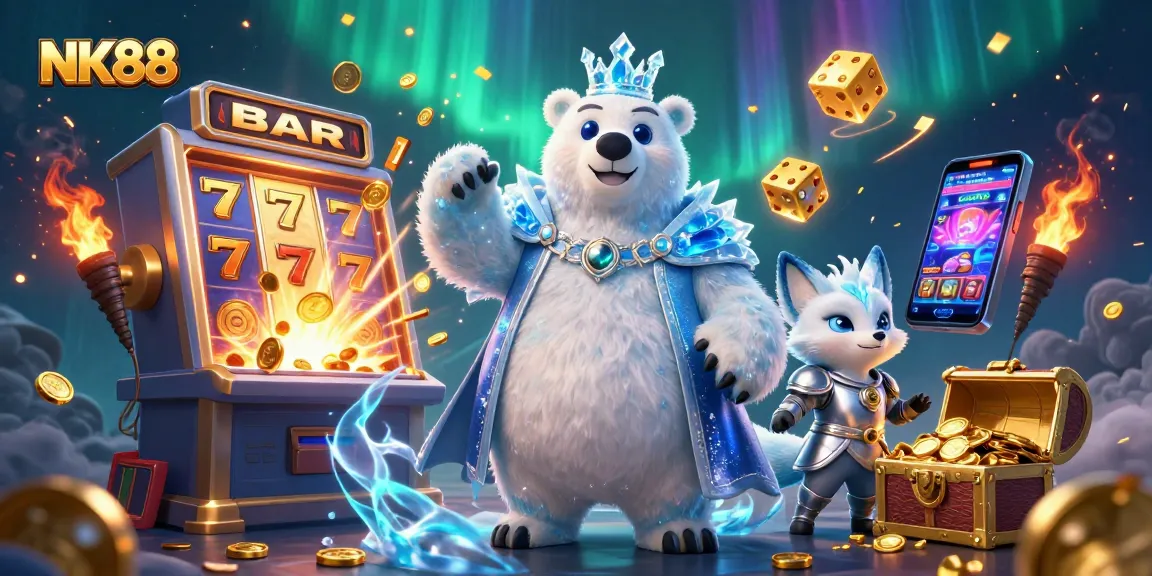 Win big with NK88's vibrant slot machines and exciting casino games, showcasing thrilling jackpots.