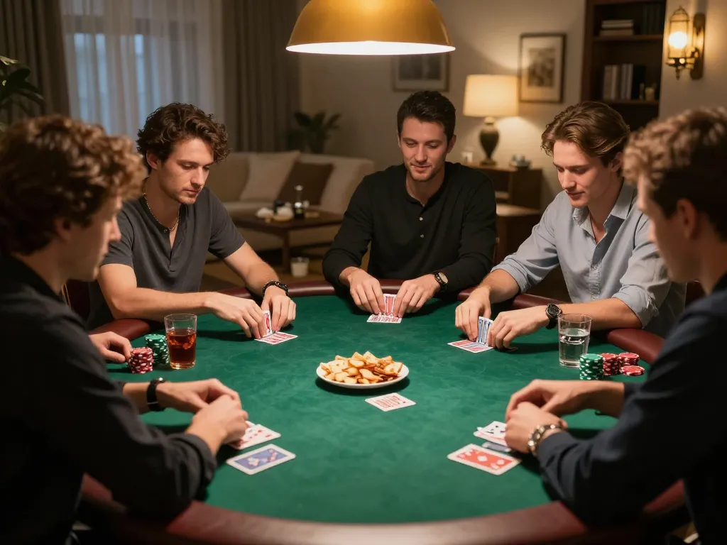 B52club players enjoying a thrilling poker game during a night of strategic gameplay and fun.