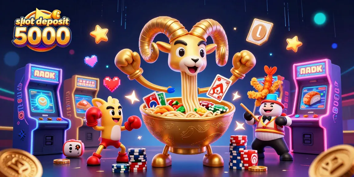 Experience thrilling gameplay with slot deposit 5000, featuring vibrant characters and casino elements in a dynamic 3D scene.