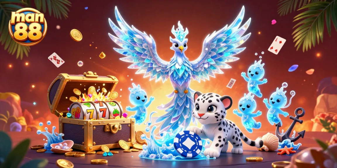 Experience exciting wins with man 88 in a vibrant casino scene featuring animated characters and glowing game elements.
