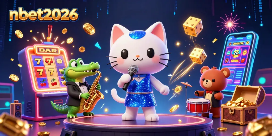 Experience the vibrant nbet2026 casino scene with animated characters and jackpot excitement.