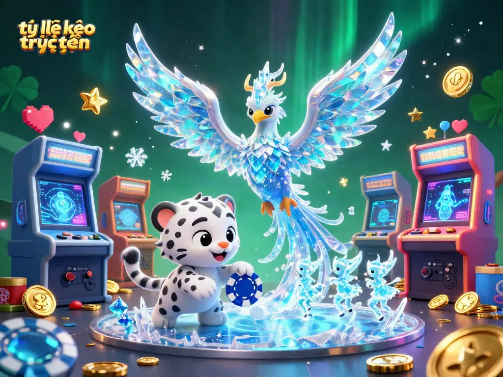 Experience the vibrant tỷ lệ kèo trực tuyến action with a 3D phoenix, snow leopard, and glowing sprites.