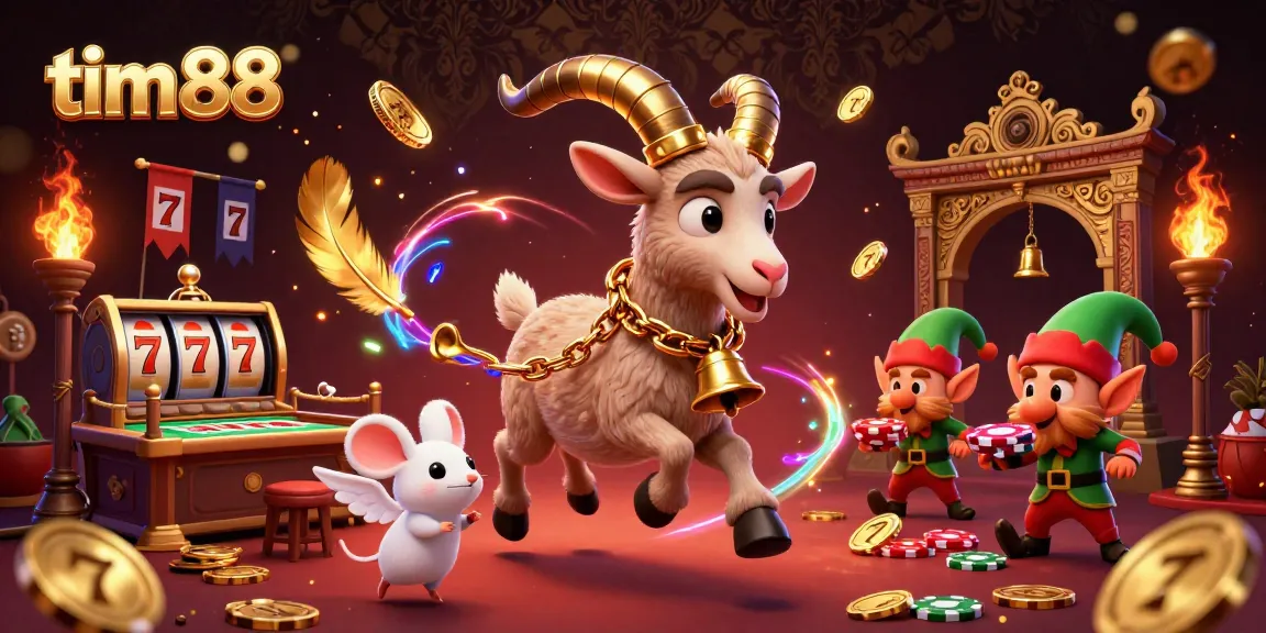Experience thrilling gameplay at tim 88 with Krampus leading festive casino chaos and elf gremlins stealing chips.