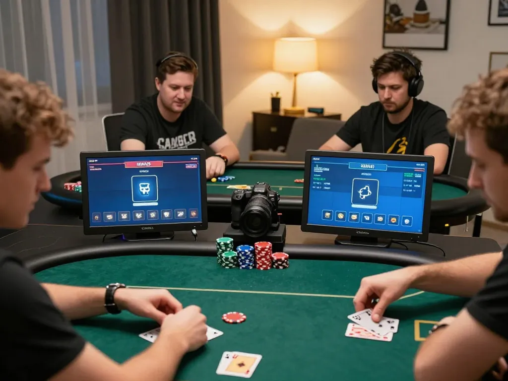 Engaged players participating in an intense online poker game with 88clb interface, showcasing strategic betting.