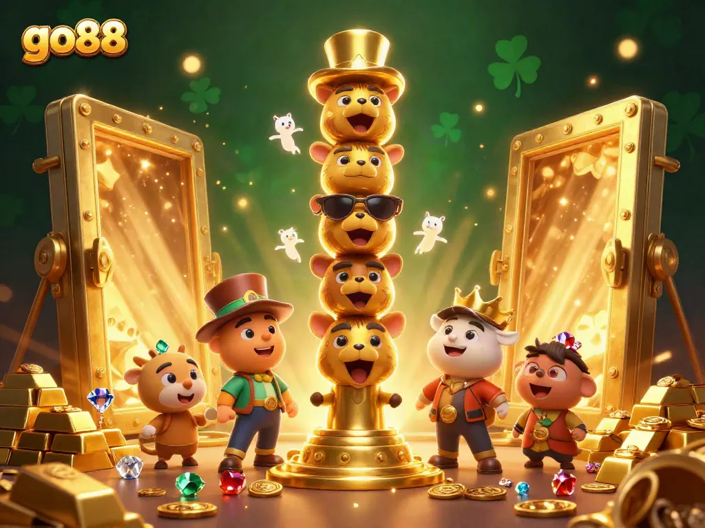 Explore thrilling casino experiences with go88, featuring a vibrant 3D totem and vast treasures.
