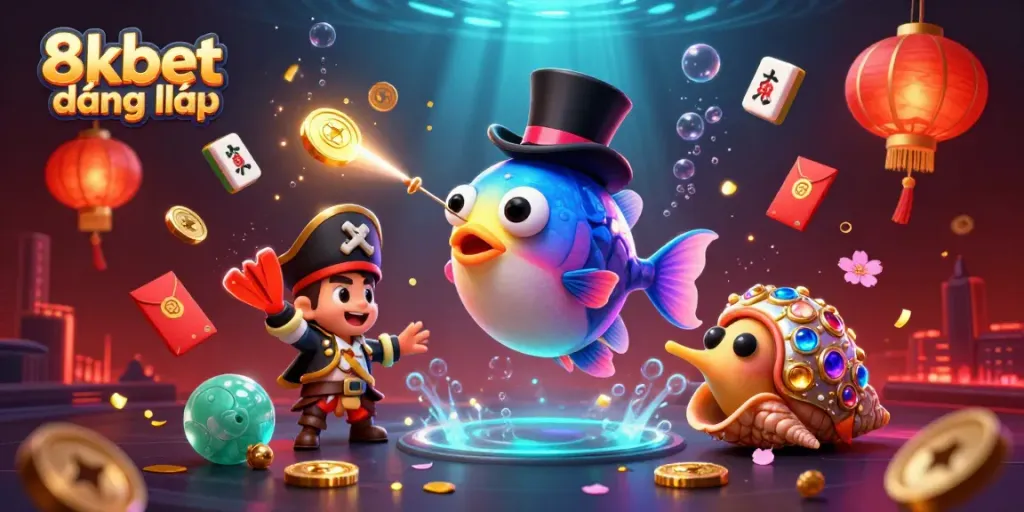 Experience thrilling gameplay at 8kbet đăng nhập with a festive underwater casino scene full of surprises.