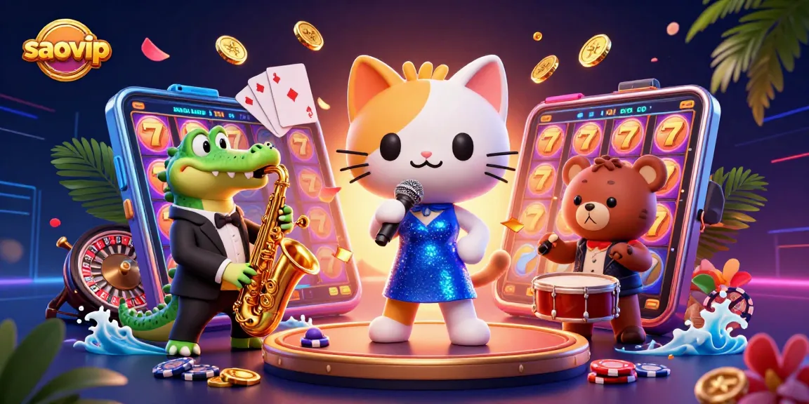 Win big with saovip as the jazzy characters bring colorful slot games and lively energy to the casino stage.