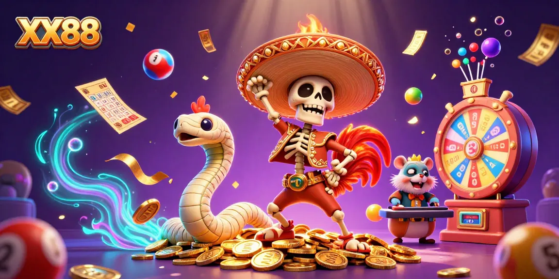 Win big at XX88 with vibrant characters celebrating a jackpot, immersing in the world's leading casino excitement!
