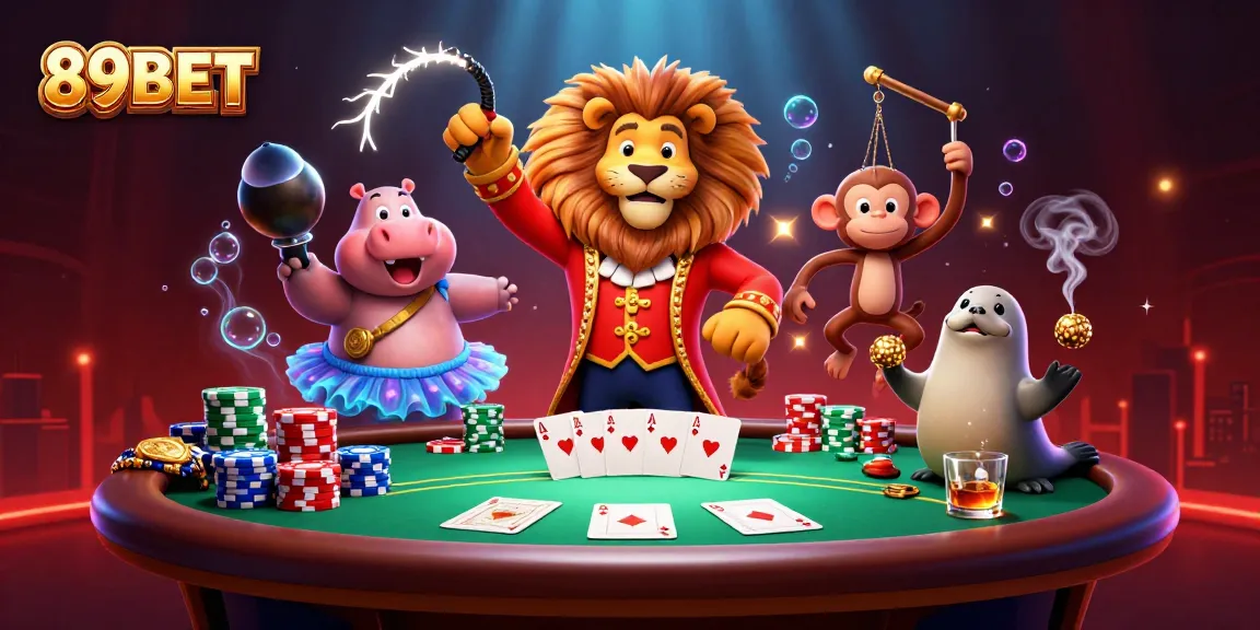 Experience thrilling gameplay with 89BET's colorful circus-themed casino action.