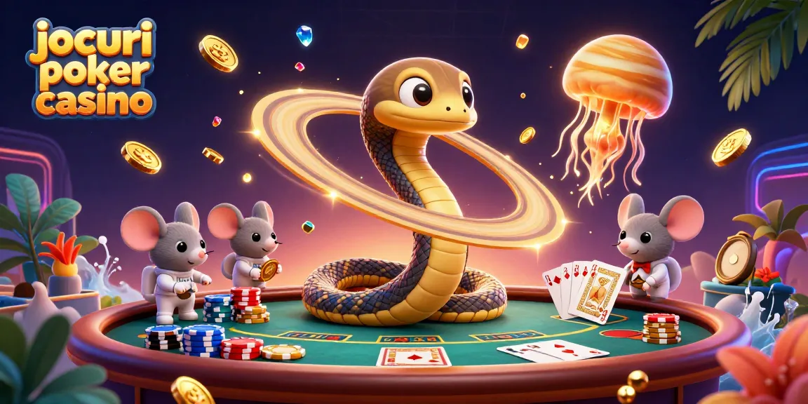 Joacă jocuri poker casino cu personaje îndrăznețe și elemente fascinante dintr-o lume 3D plină de aventura.