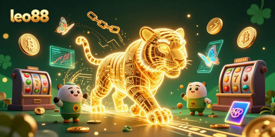 Engage with the vibrant leo 88 illustration showcasing a dynamic digital casino scene.