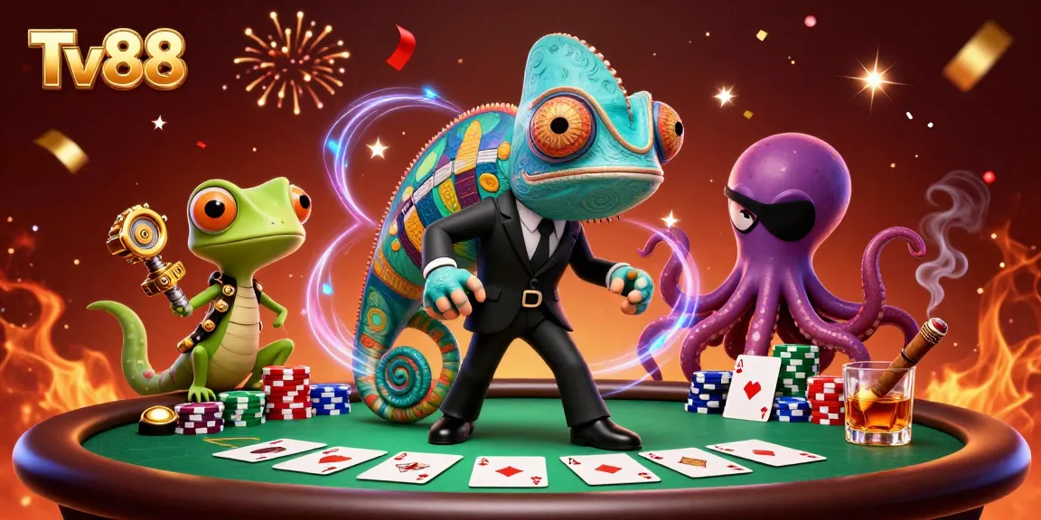Experience thrilling gambling action at Tv88 with vibrant casino characters and engaging elements.