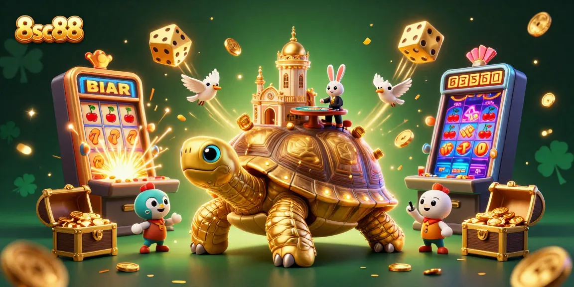 Win jackpots and enjoy casino thrills at 8sc88 with vibrant gaming elements and characters.