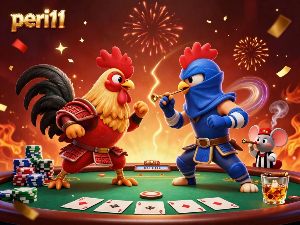 Experience thrilling action as peri11 roosters clash in a vibrant gambling showdown.