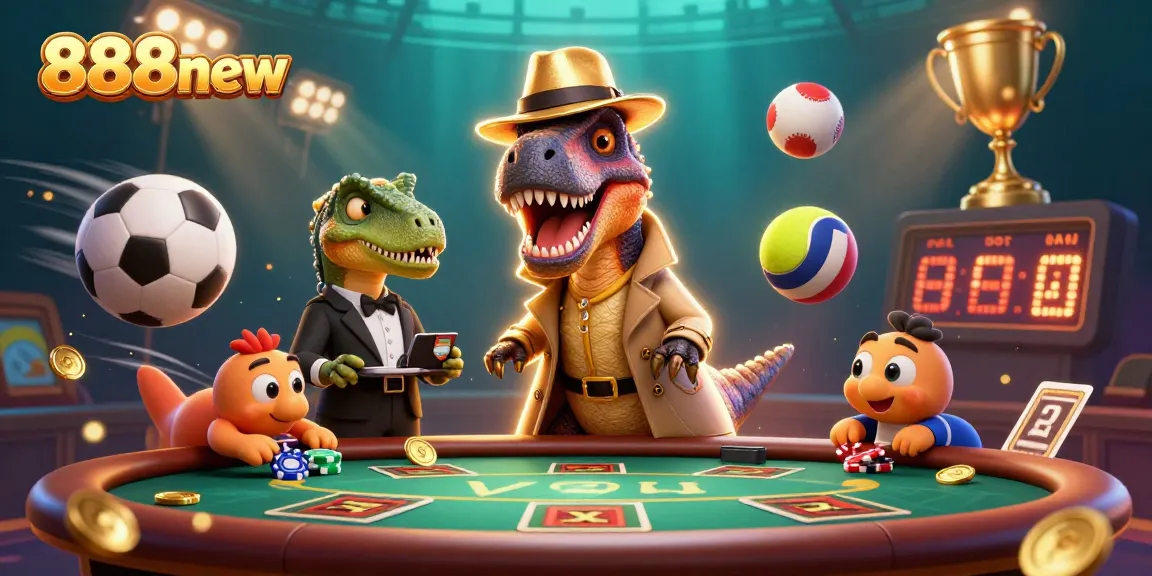 Engage in thrilling gameplay at 888new, where a velociraptor card counter blends into the action.