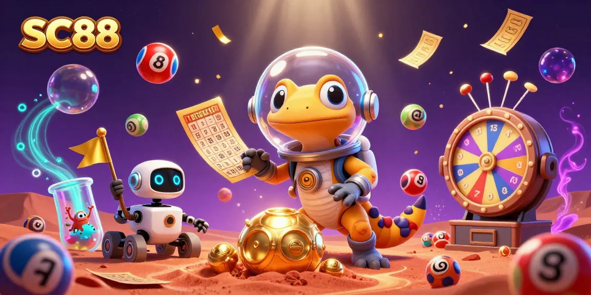 Experience the excitement of SC88 as a Martian gecko discovers a golden casino on Mars.