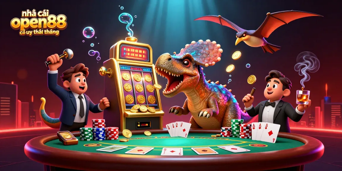 Explore the excitement of nhà cái open88 có uy tín không with vibrant casino elements and thrilling characters.