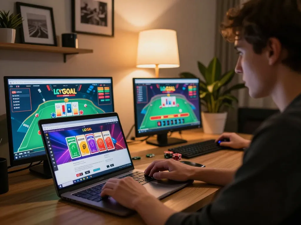 Engaging in LGO GOAL online live dealer games during a cozy home gaming session