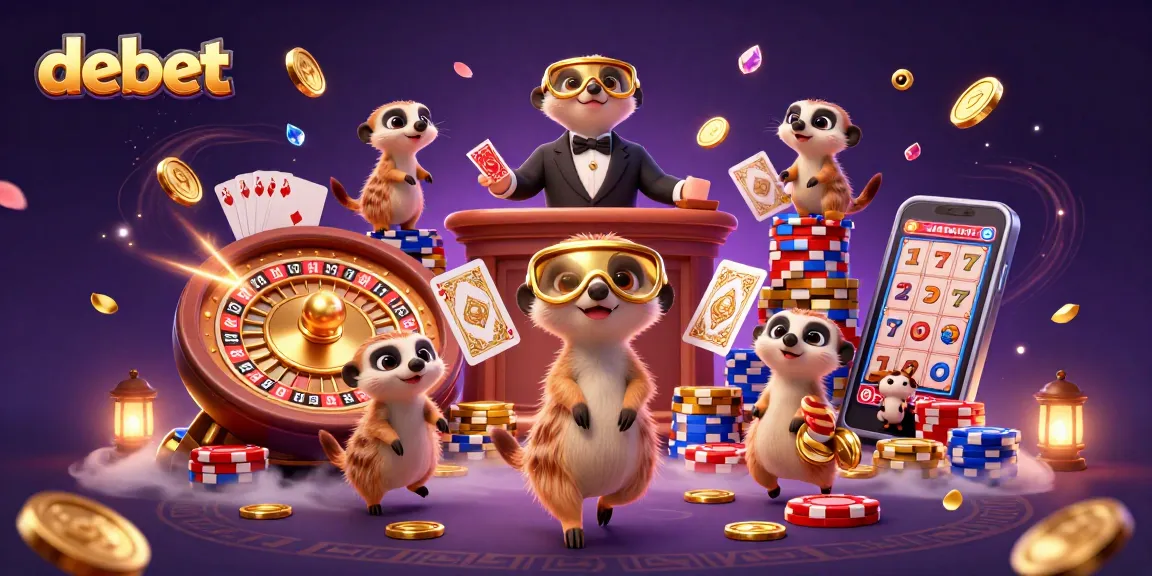 Join the debet meerkats in an exciting casino operation with vibrant gaming elements.