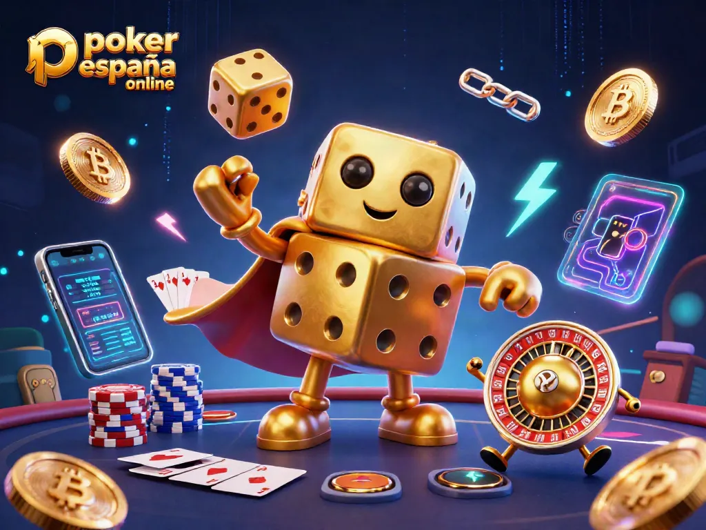 Juega póker online en España con elementos dinámicos y coloridos en un entorno mágico