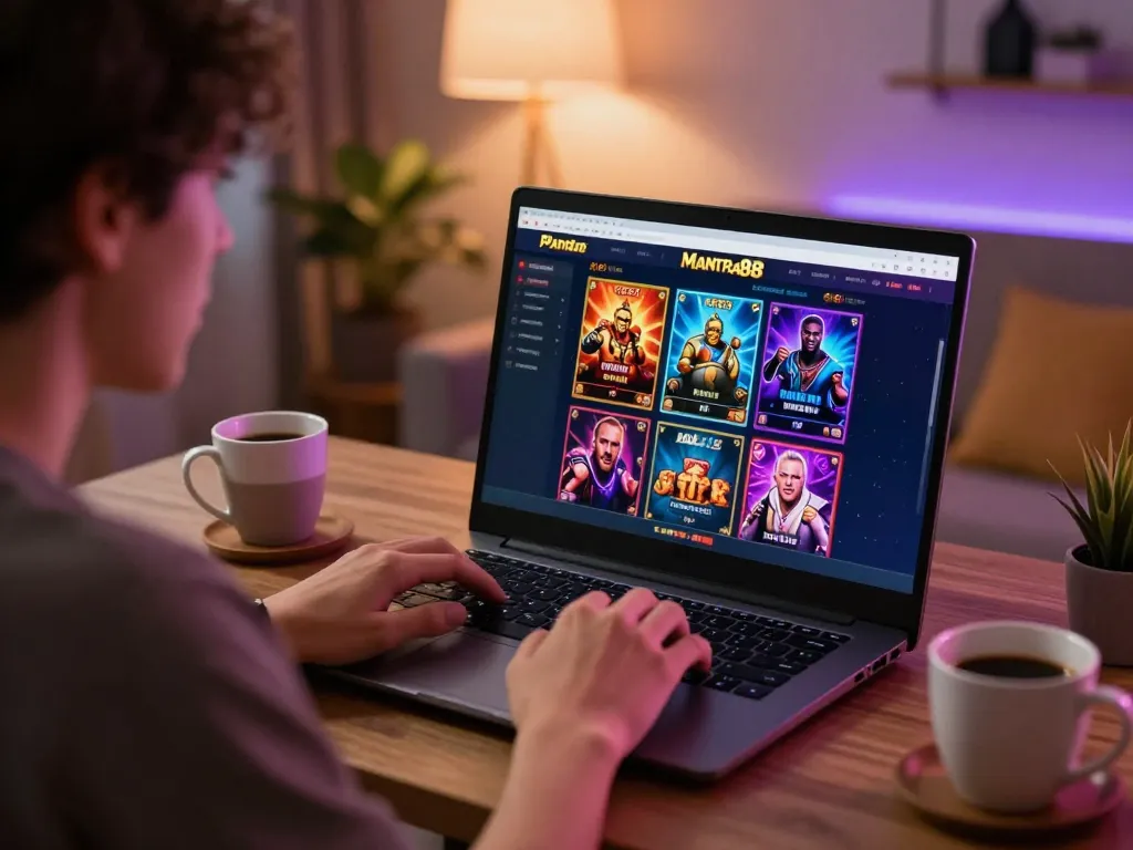 Engage with mantra88's online casino for immersive gaming experiences in a cozy setting.