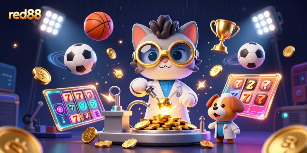 Join the excitement at red88 with colorful sports action and gold-winning characters in a thrilling online casino.