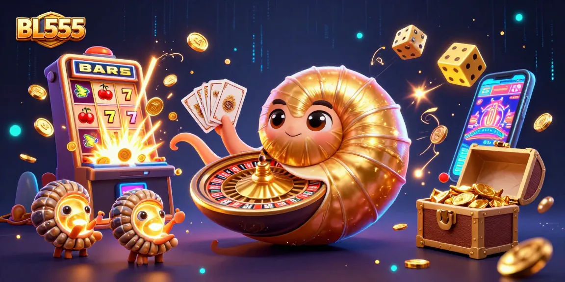 Experience winning thrills with BL555 in an ultra-detailed casino illustration featuring a giant nautilus roulette.