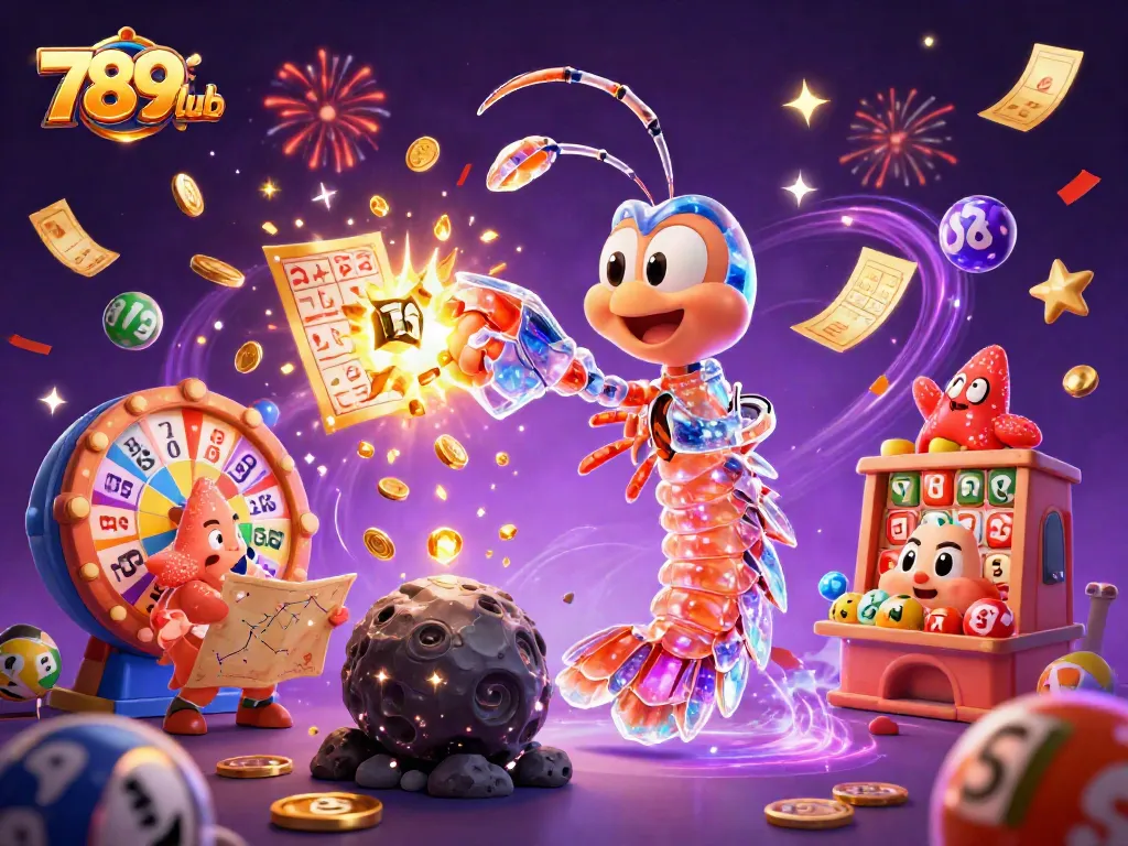Engage in thrilling gaming at 789club with a vibrant treasure-filled cosmic scene.