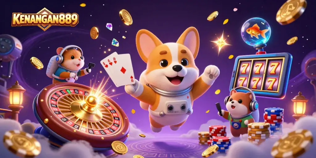 Experience thrilling gameplay with KENANGAN889 in a vibrant space casino adventure.